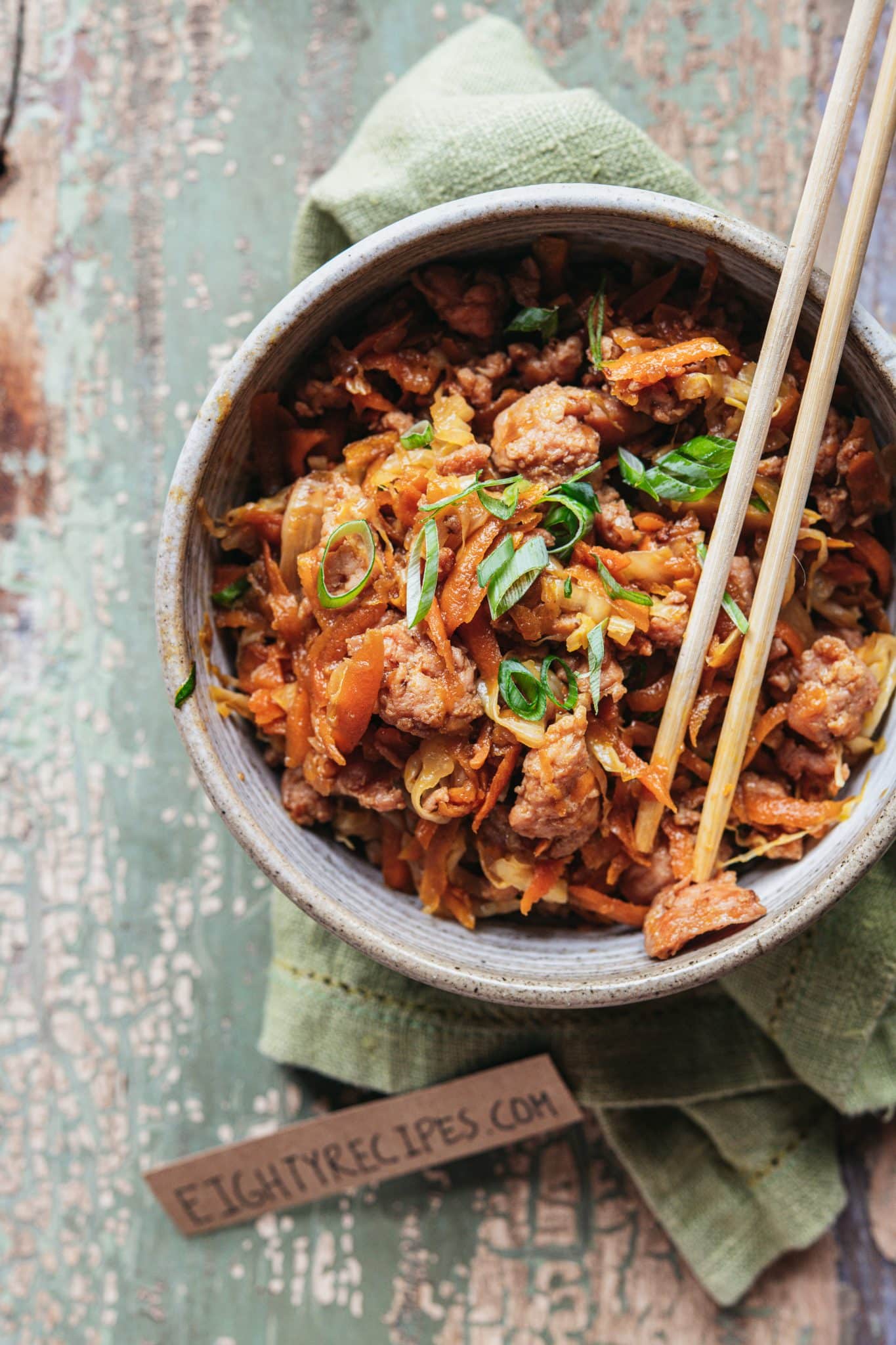 Egg Roll Bowl Easy to Make Low-carb Recipe- Eighty Recipes