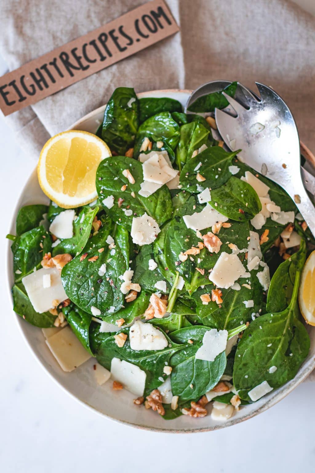 Simple Spinach Salad - Eighty Recipes