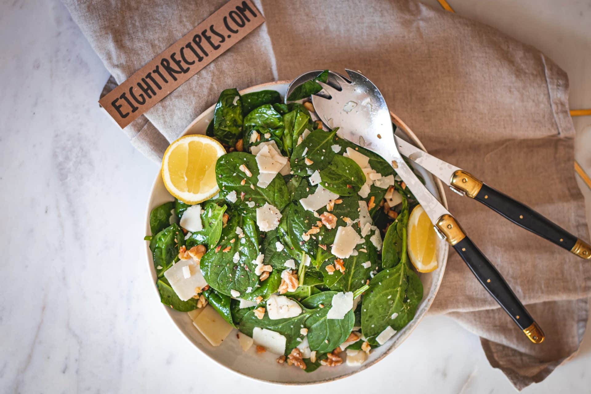 Simple Spinach Salad - Eighty Recipes