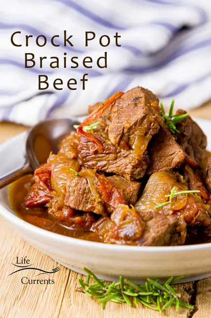 Crock Pot Braised Beef With Balsamic Tomatoes