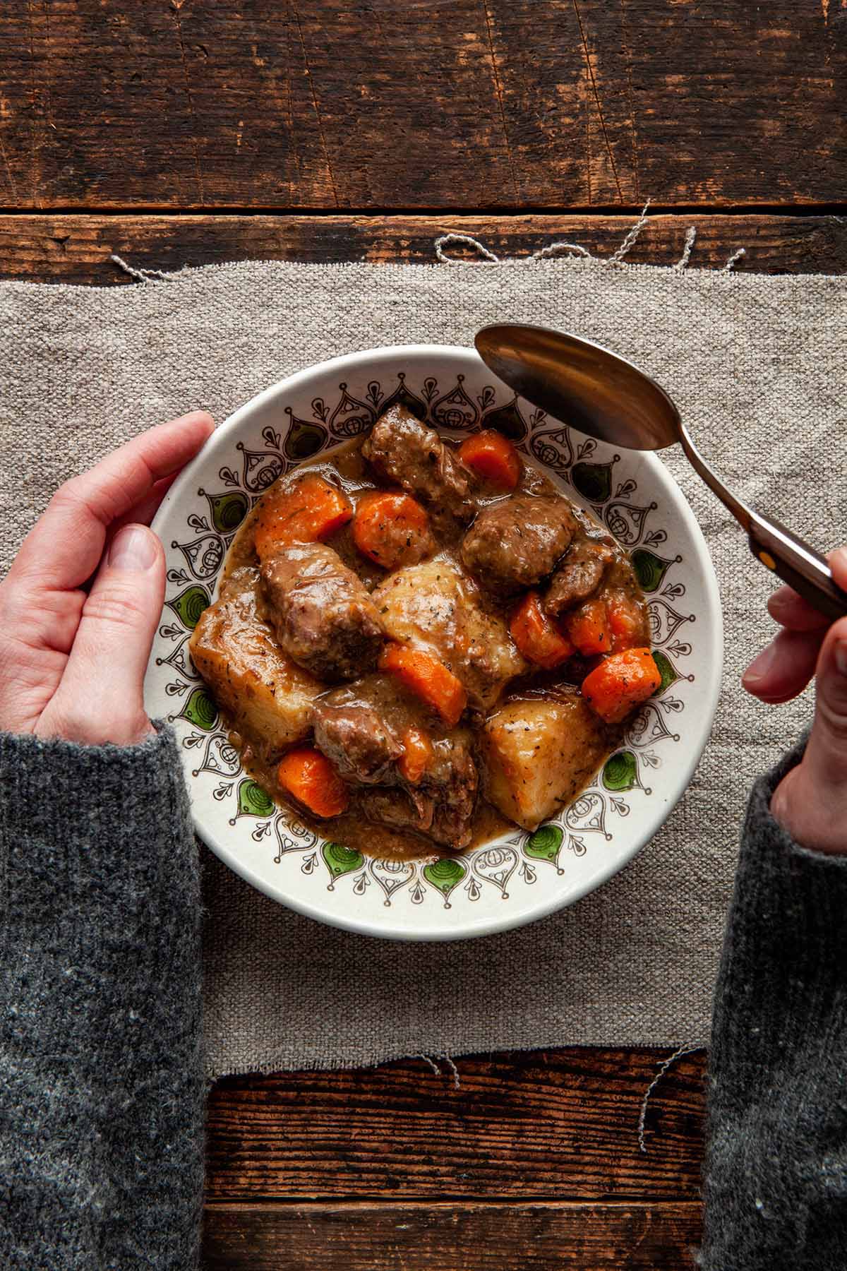 Dutch Oven Beef Stew With Dried Summer Savory