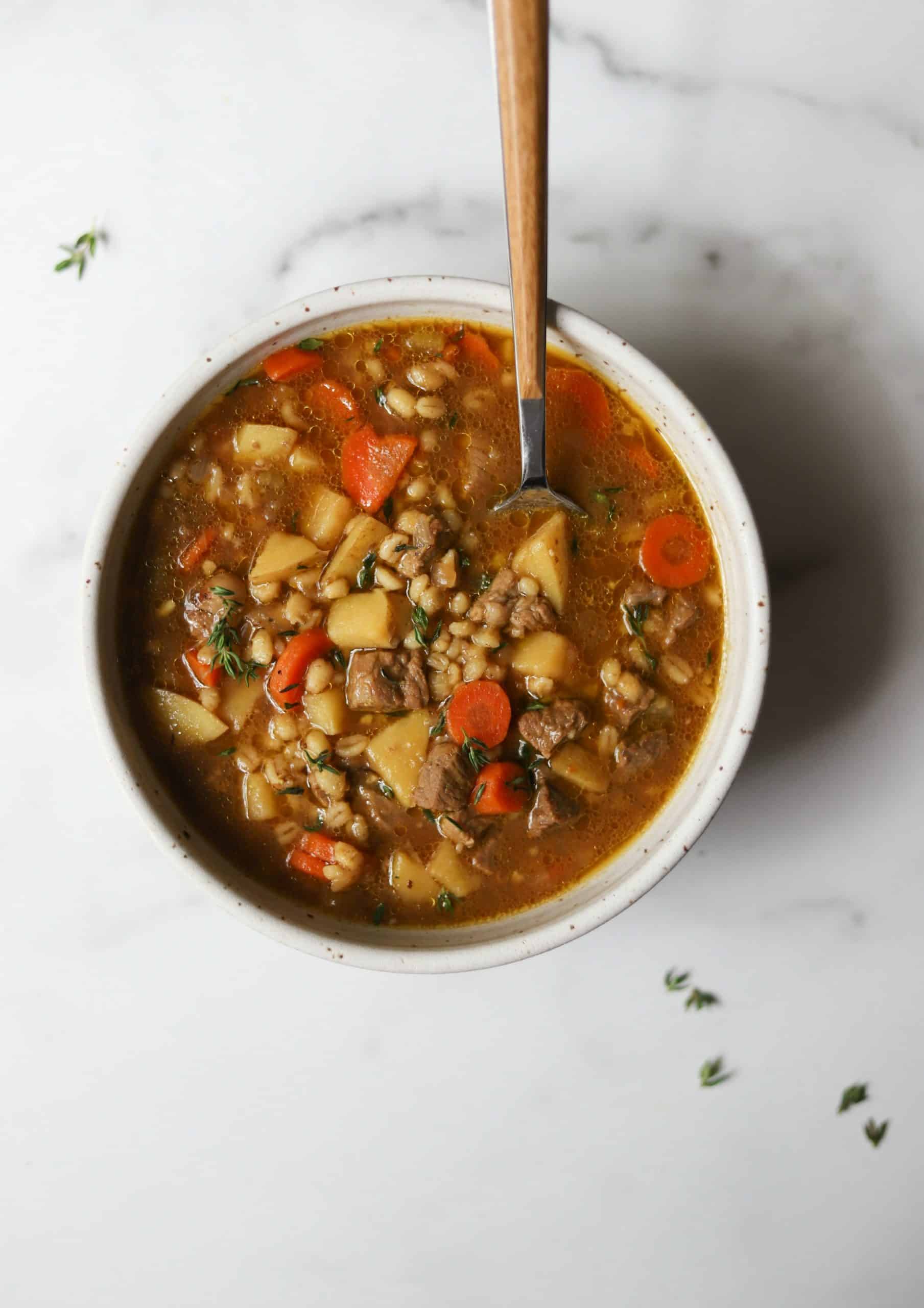 Instant Pot Beef Barley Soup