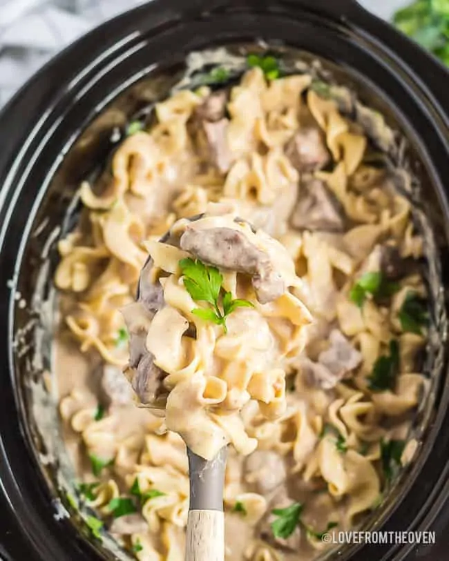 Slow Cooker Beef Stroganoff