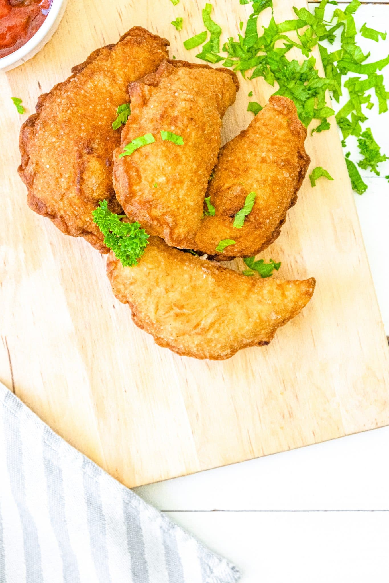 Chicken Alfredo Pizza Fritta (Copycat)