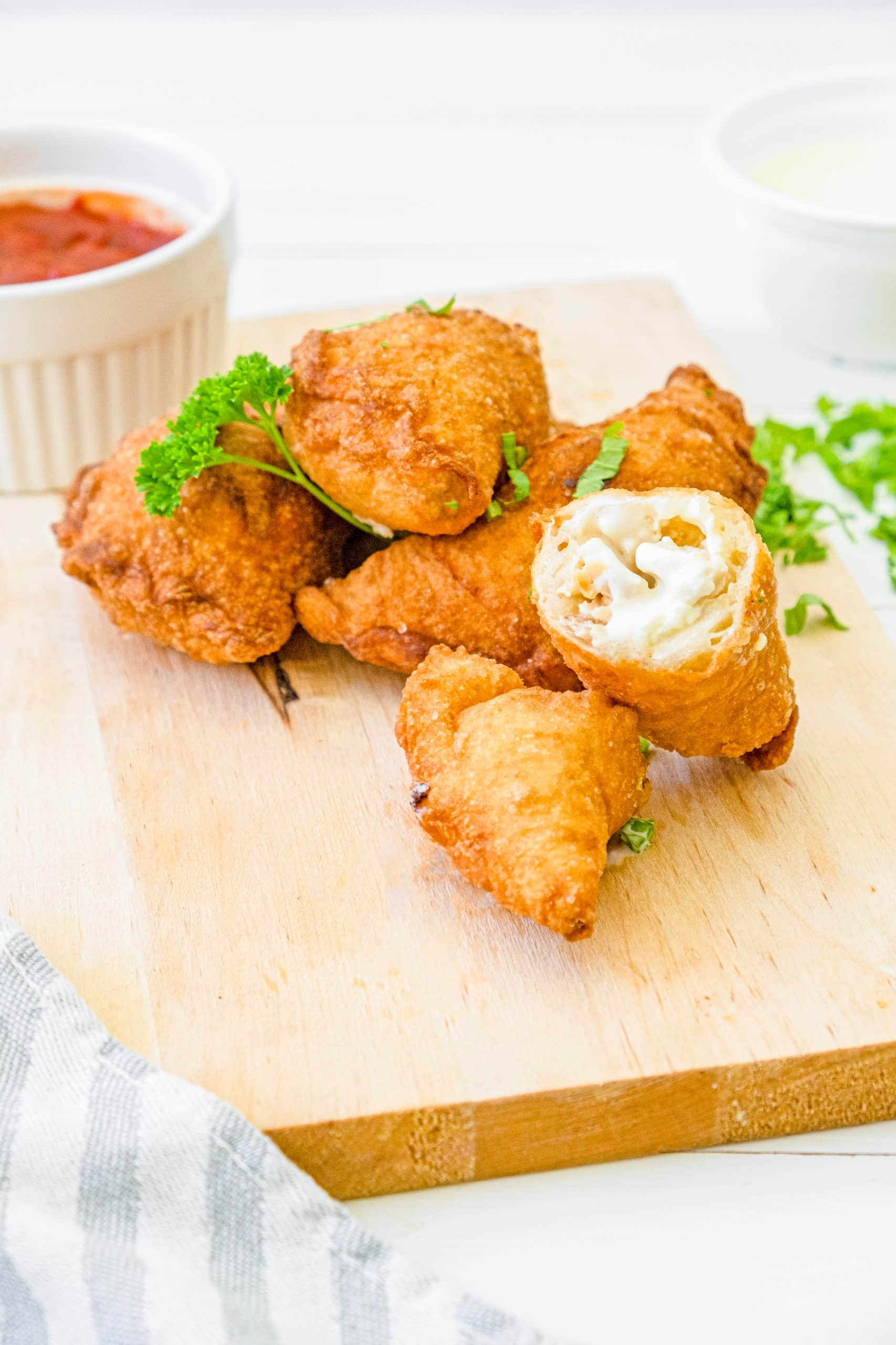 Chicken Alfredo Pizza Fritta