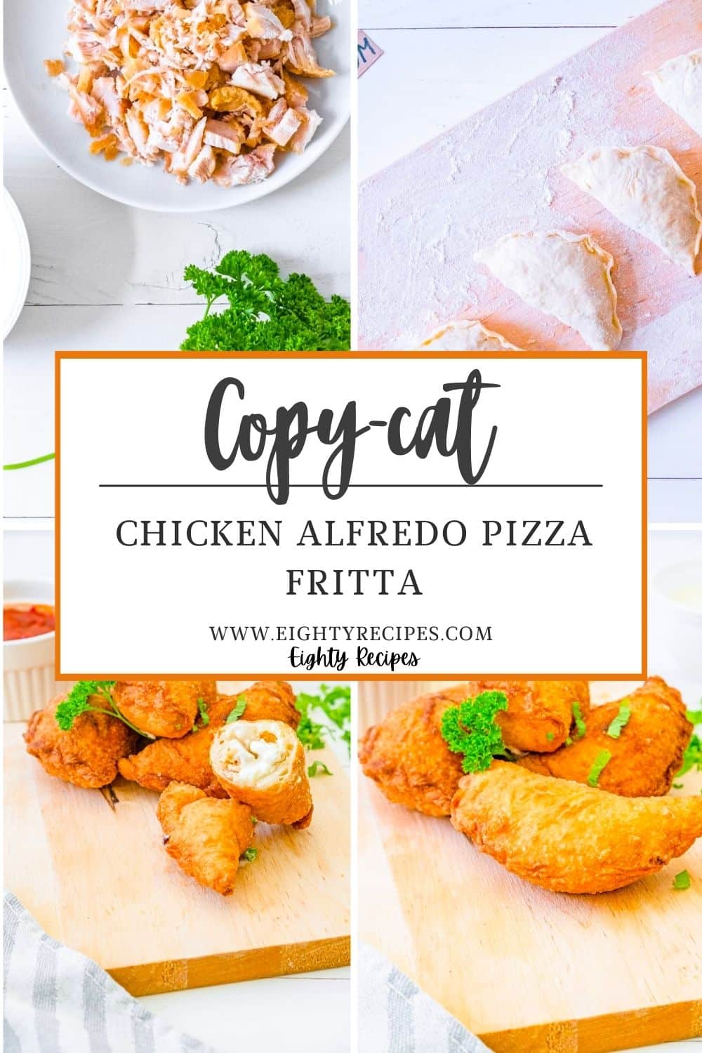 Chicken Alfredo Pizza Fritta