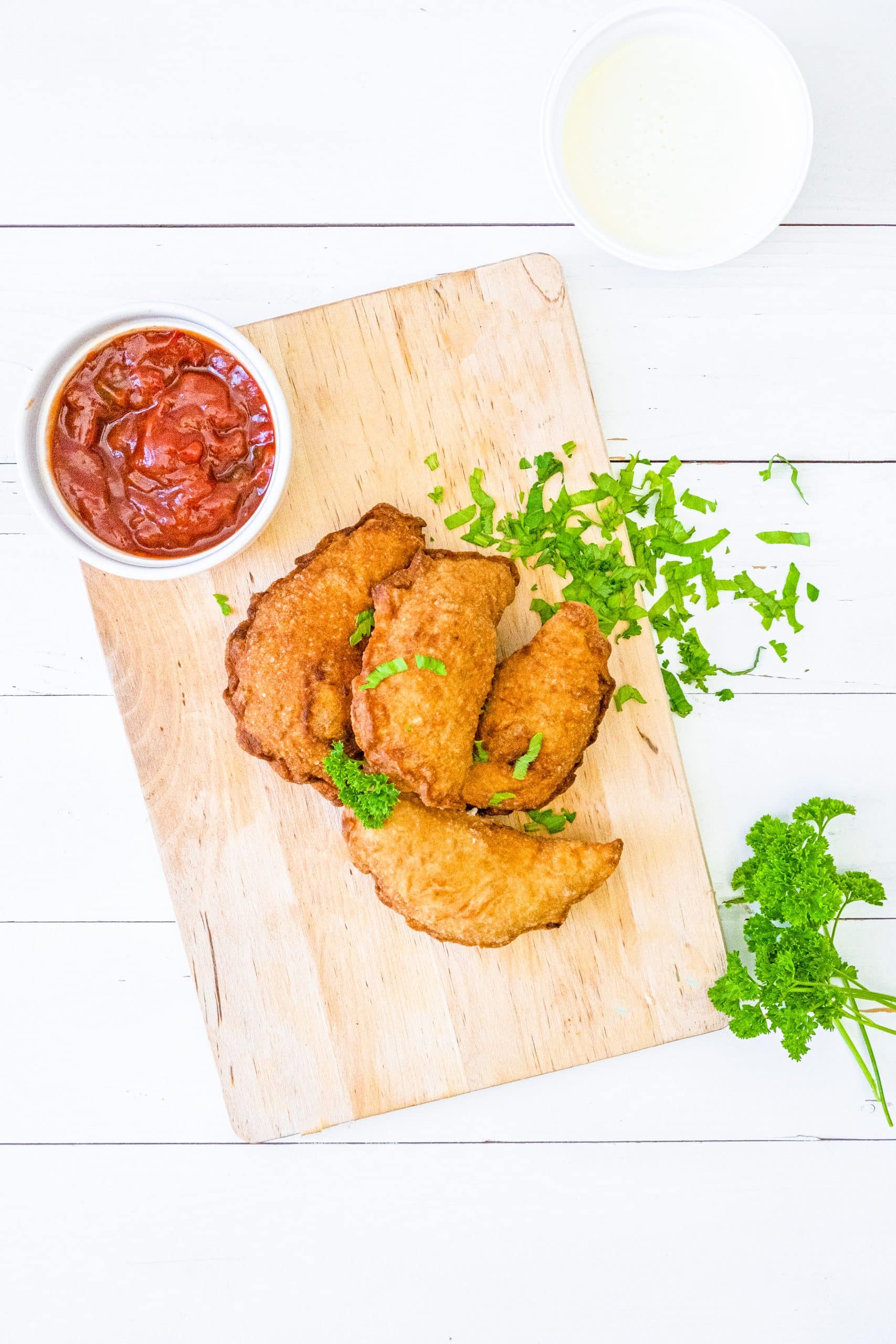 Chicken Alfredo Pizza Fritta