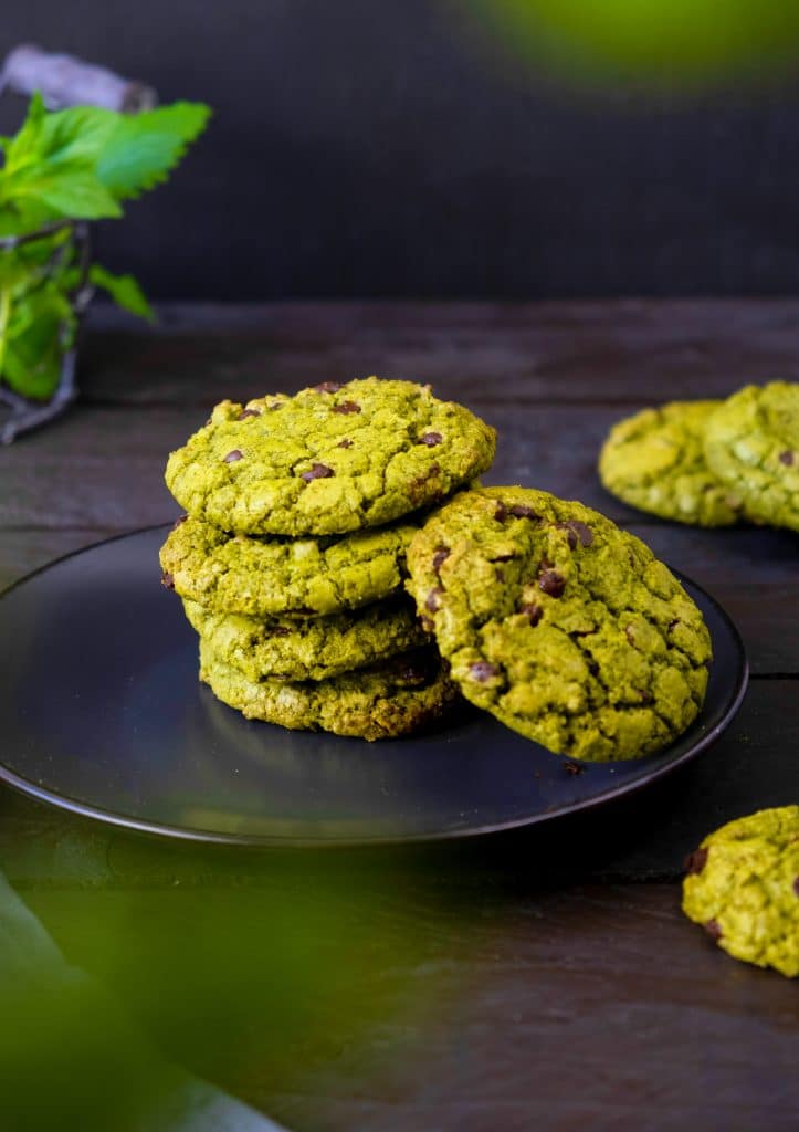 matcha chocolate chip cookies