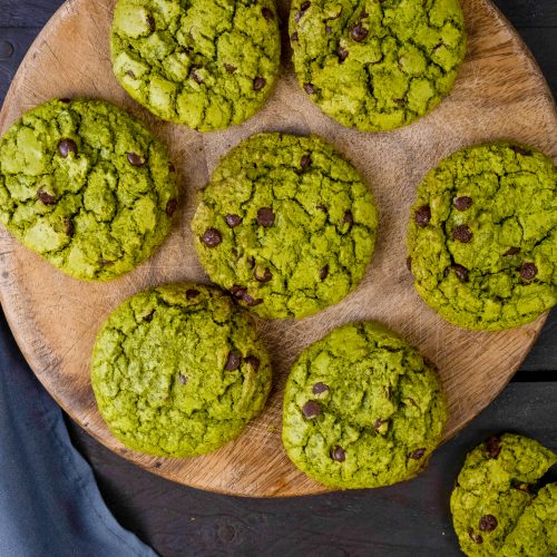 matcha chocolate chip cookies