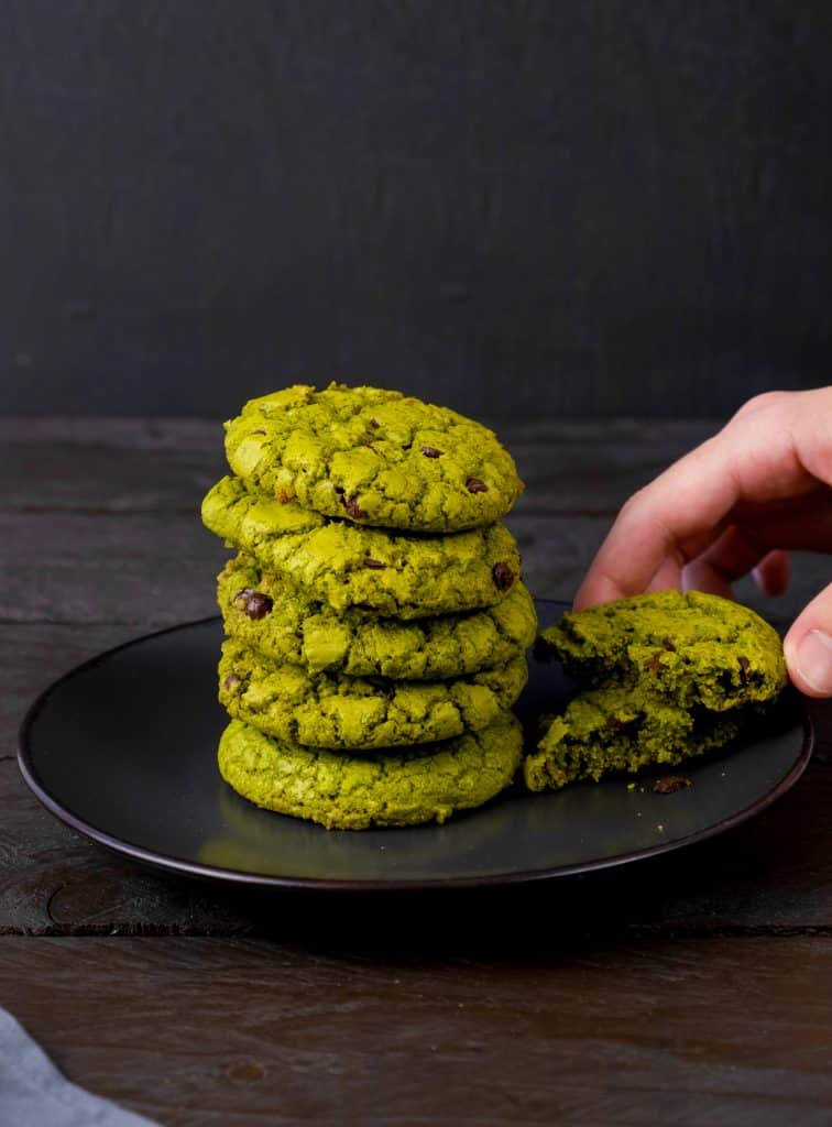 matcha chocolate chip cookies