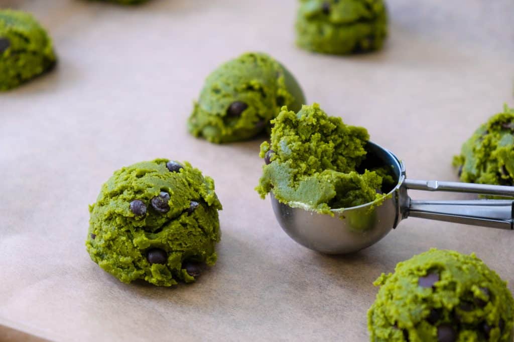 matcha chocolate chip cookies