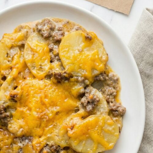 Cheesy Hamburger Potato Casserole