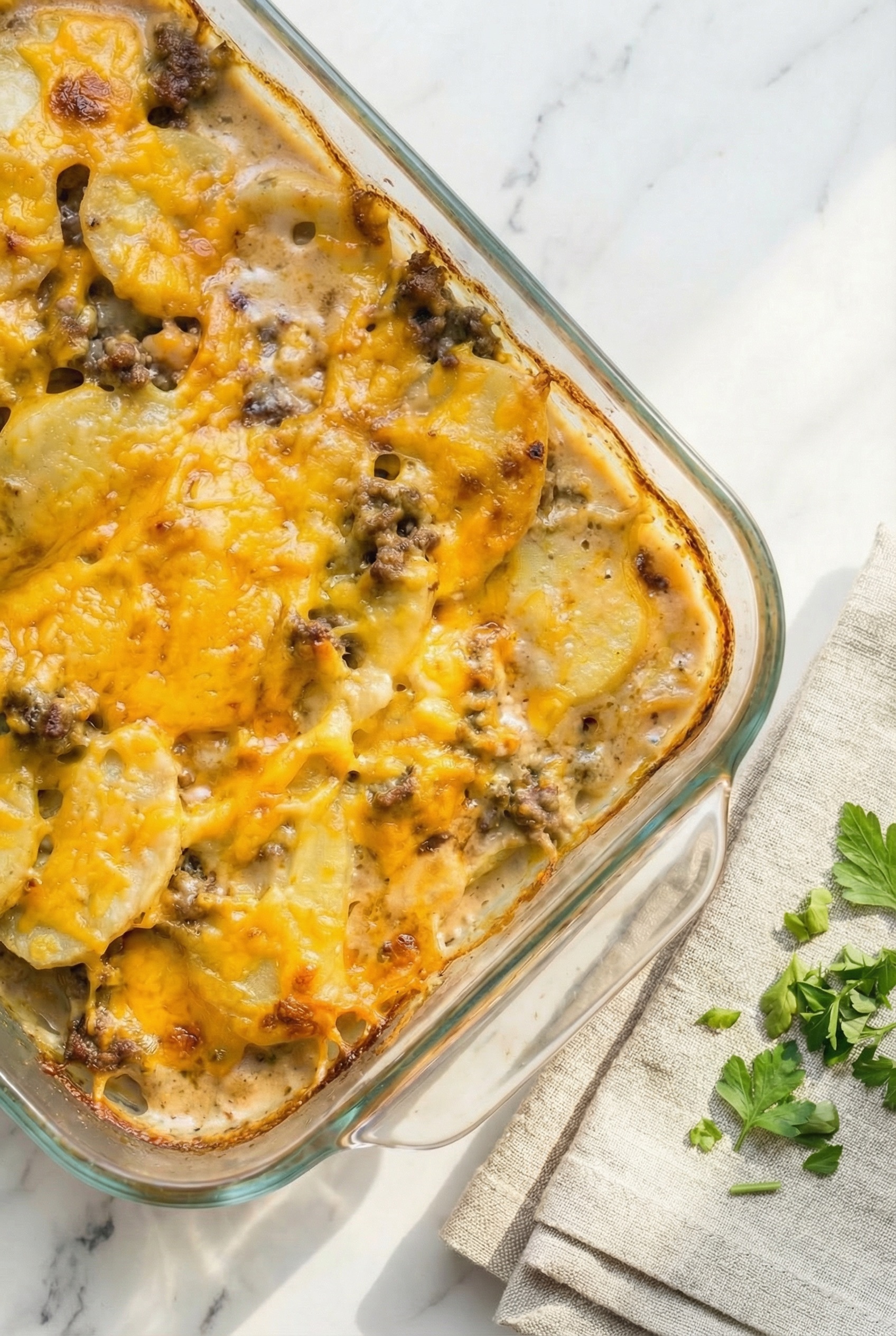 Cheesy Hamburger Potato Casserole