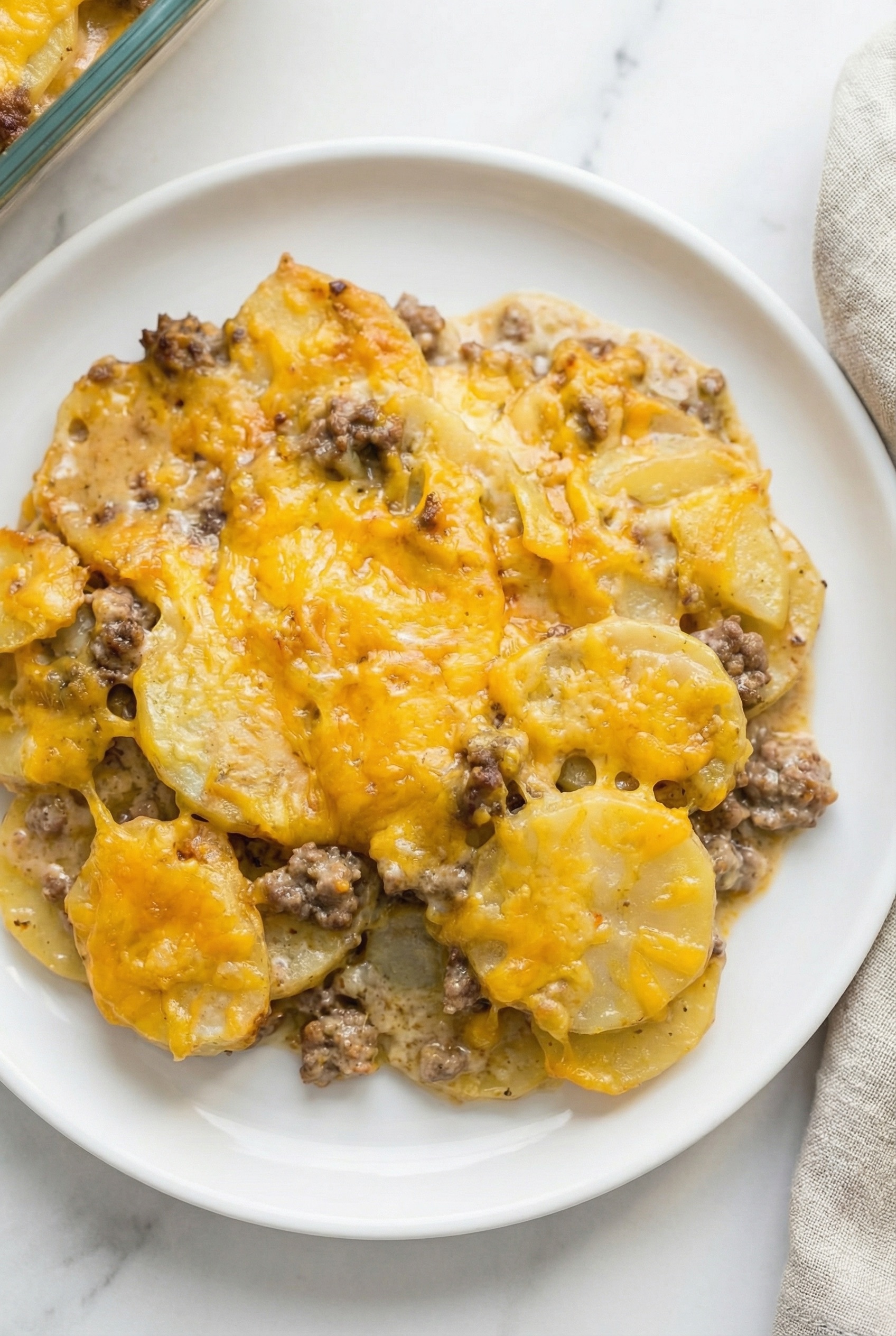 Cheesy Hamburger Potato Casserole