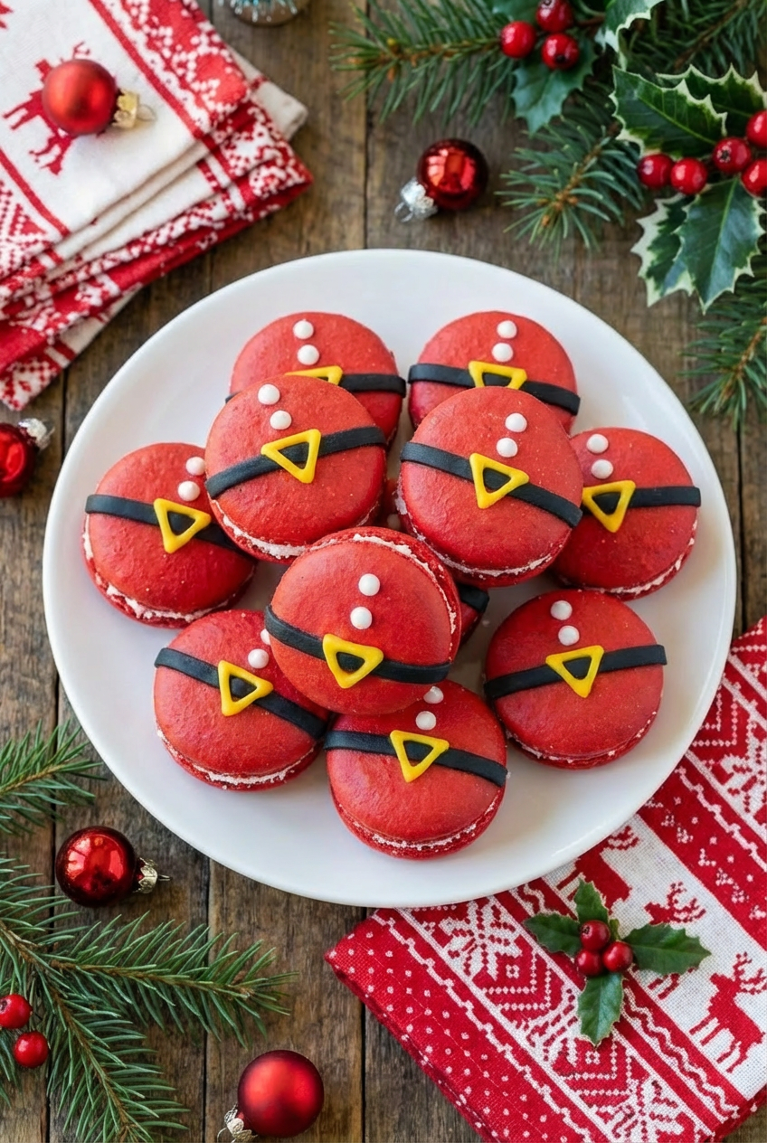 Christmas Santa Claus Macarons