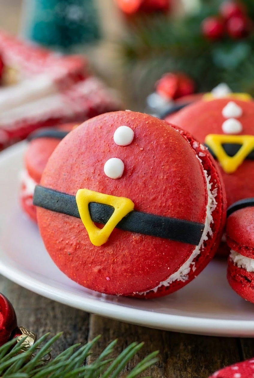 Christmas Santa Claus Macarons