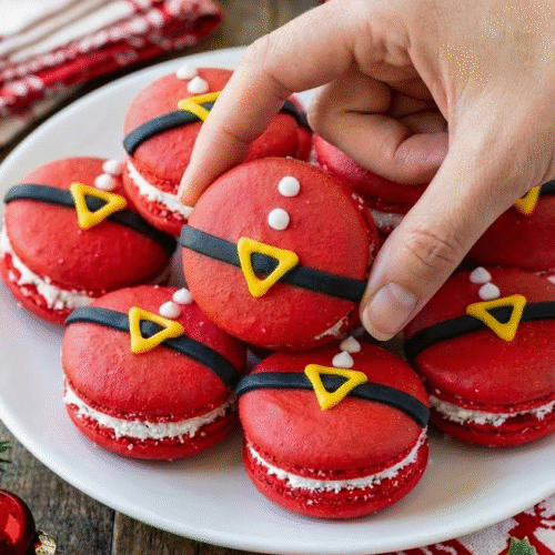 Christmas Santa Claus Macarons