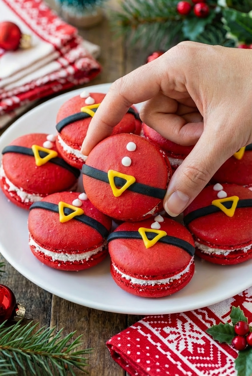 Christmas Santa Claus Macarons