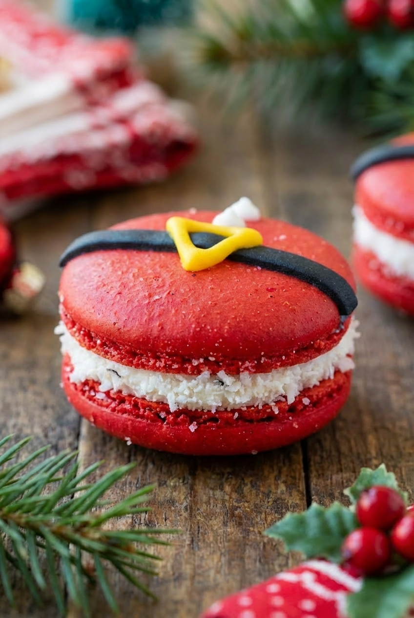 Christmas Santa Claus Macarons