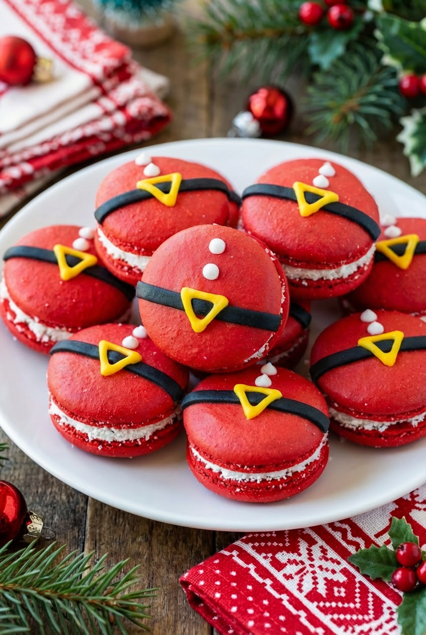 Christmas Santa Claus Macarons