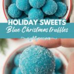Blue Christmas truffles