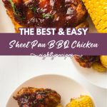BBQ chicken thighs recipe pin for Pinterest