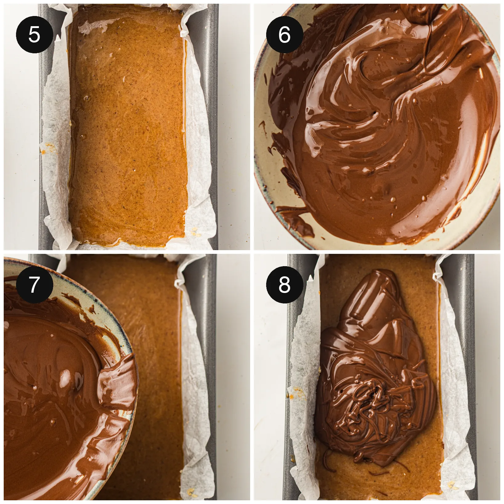 Spreading the smooth nut butter layer over the chilled base