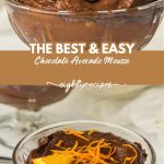 Chocolate avocado mousse recipe pin for Pinterest