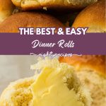 Dinner rolls recipe pin for Pinterest