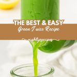 Green juice recipe pin for Pinterest