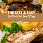 Easy grilled chicken wings recipe with crispy charred skin and a smoky dry rub