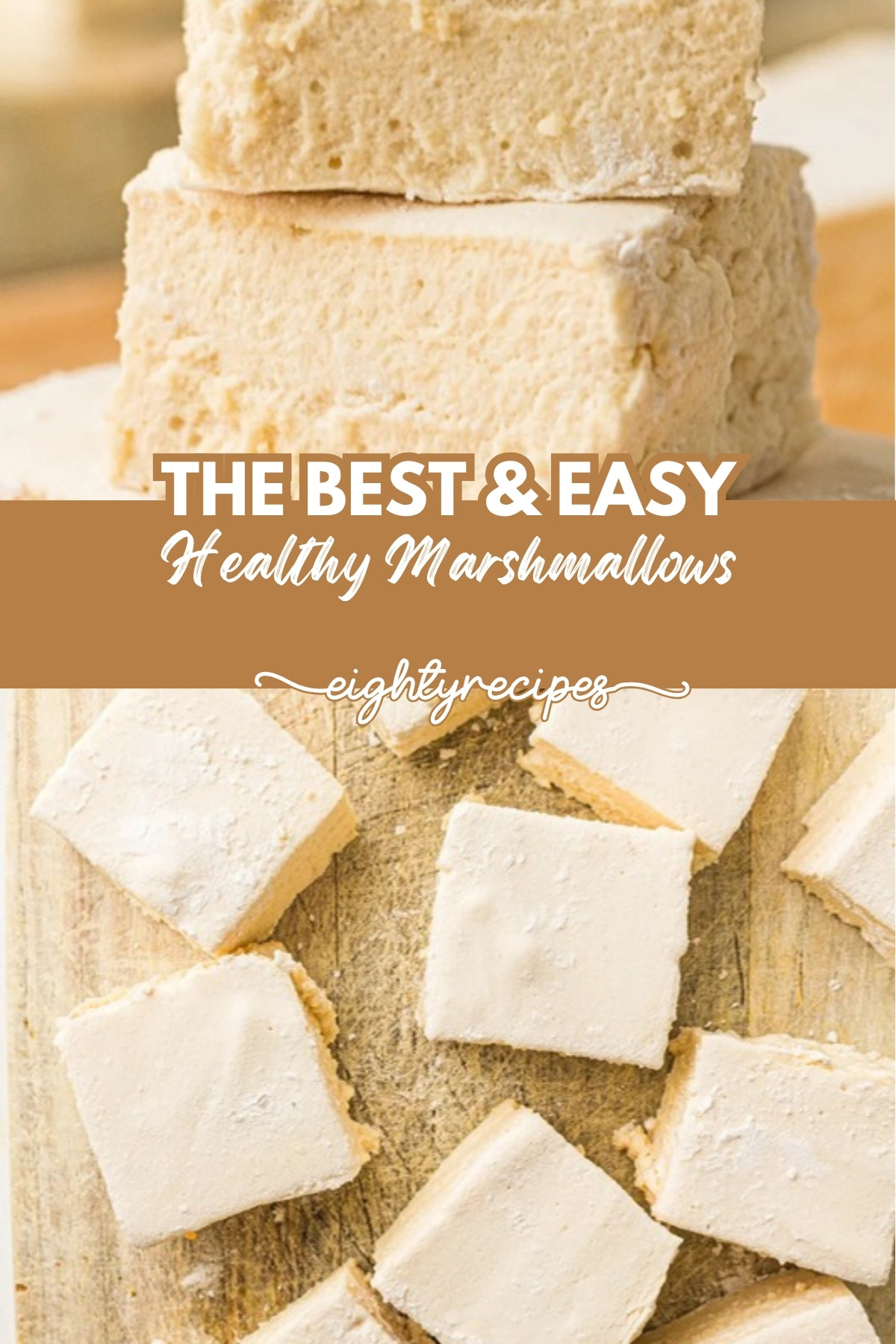 Healthy marshmallows recipe pin for Pinterest