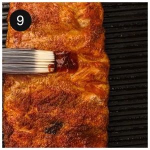 A glazed rack sliced between the bones on parchment