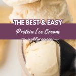 Protein ice cream recipe pin for Pinterest