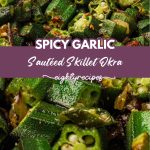 Sauteed okra recipe pin for Pinterest
