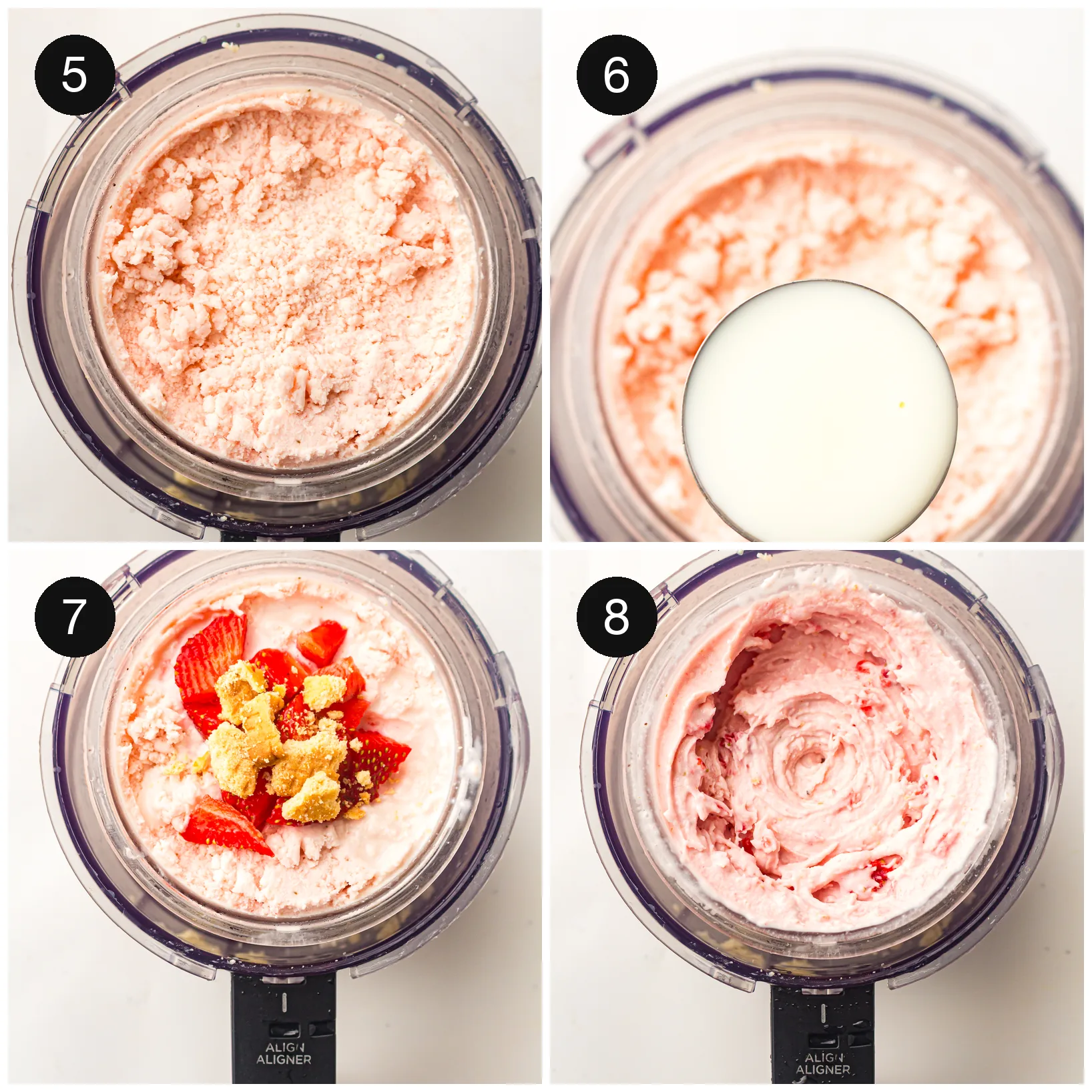 The just-spun pint, thick and pale pink