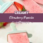 Strawberry popsicles recipe pin for Pinterest
