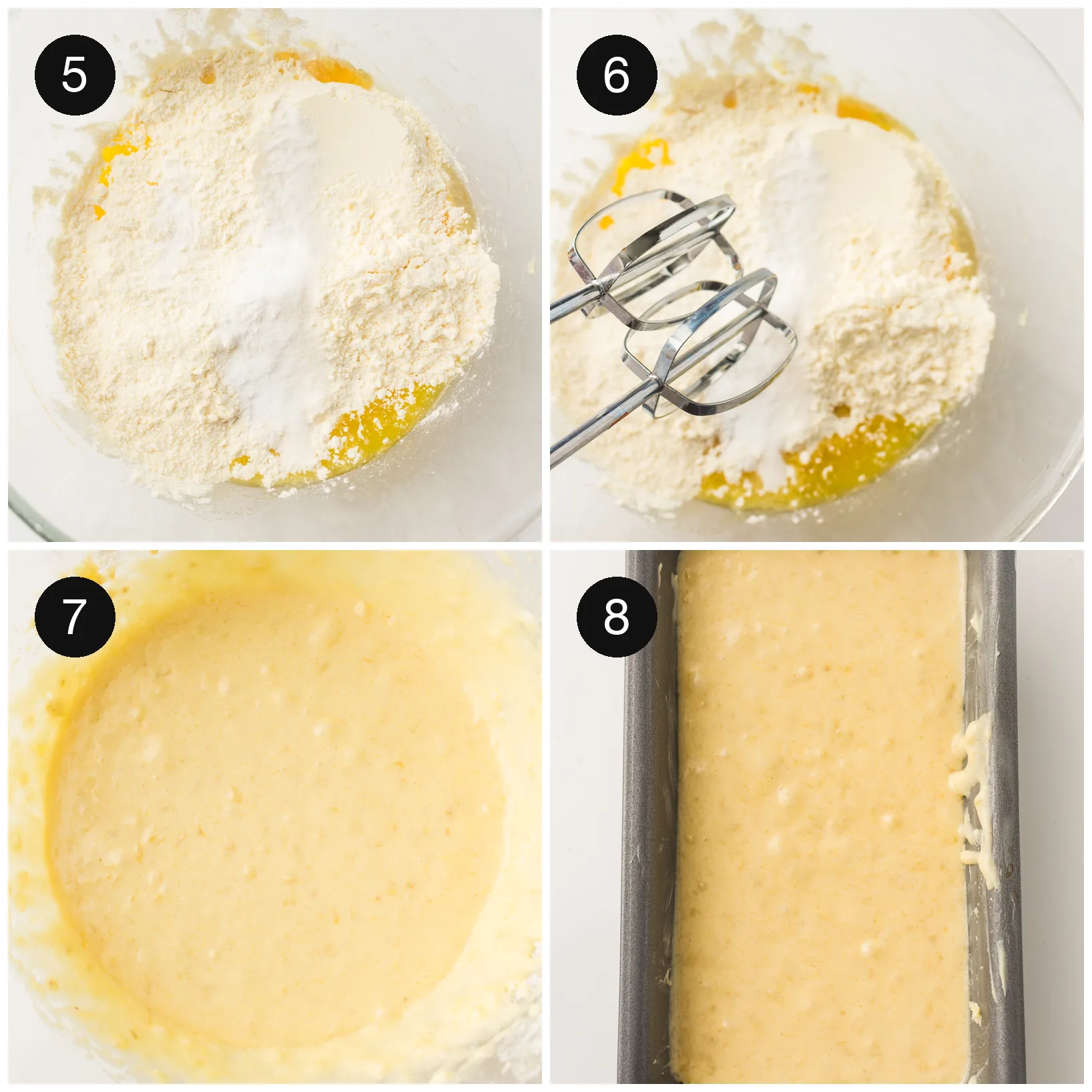 Dry ingredients whisked together in a second bowl