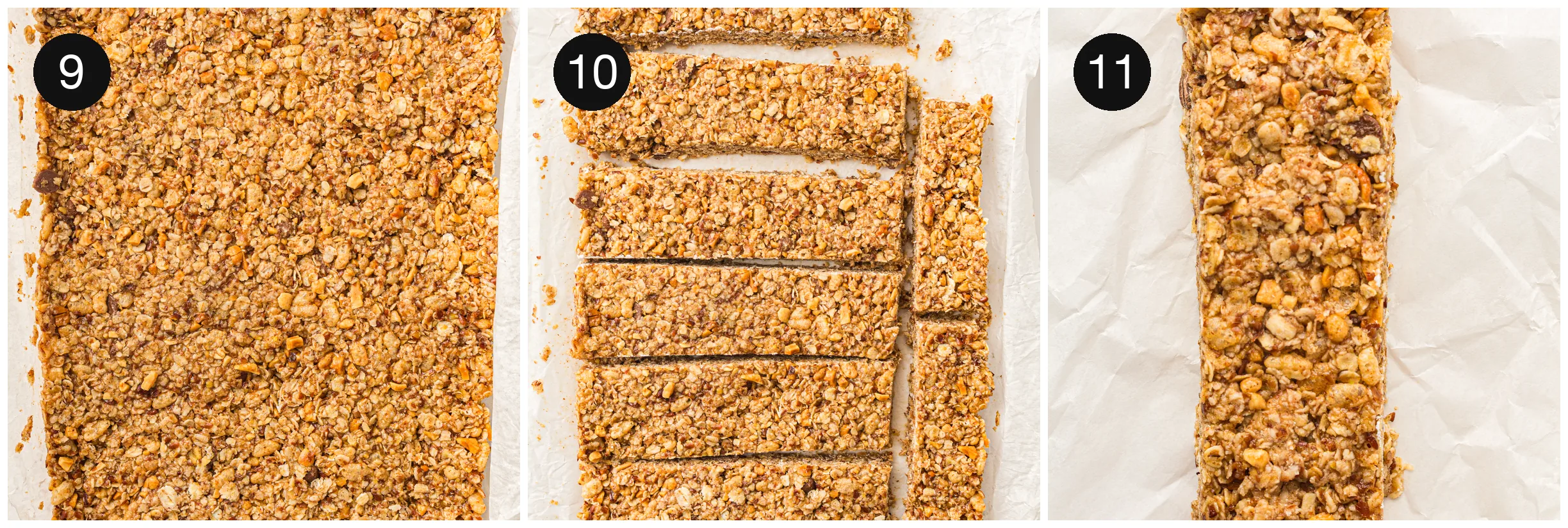 Mixture pressed firmly into a parchment lined square tin