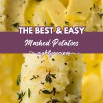 Buttery mashed potatoes recipe pin for Pinterest