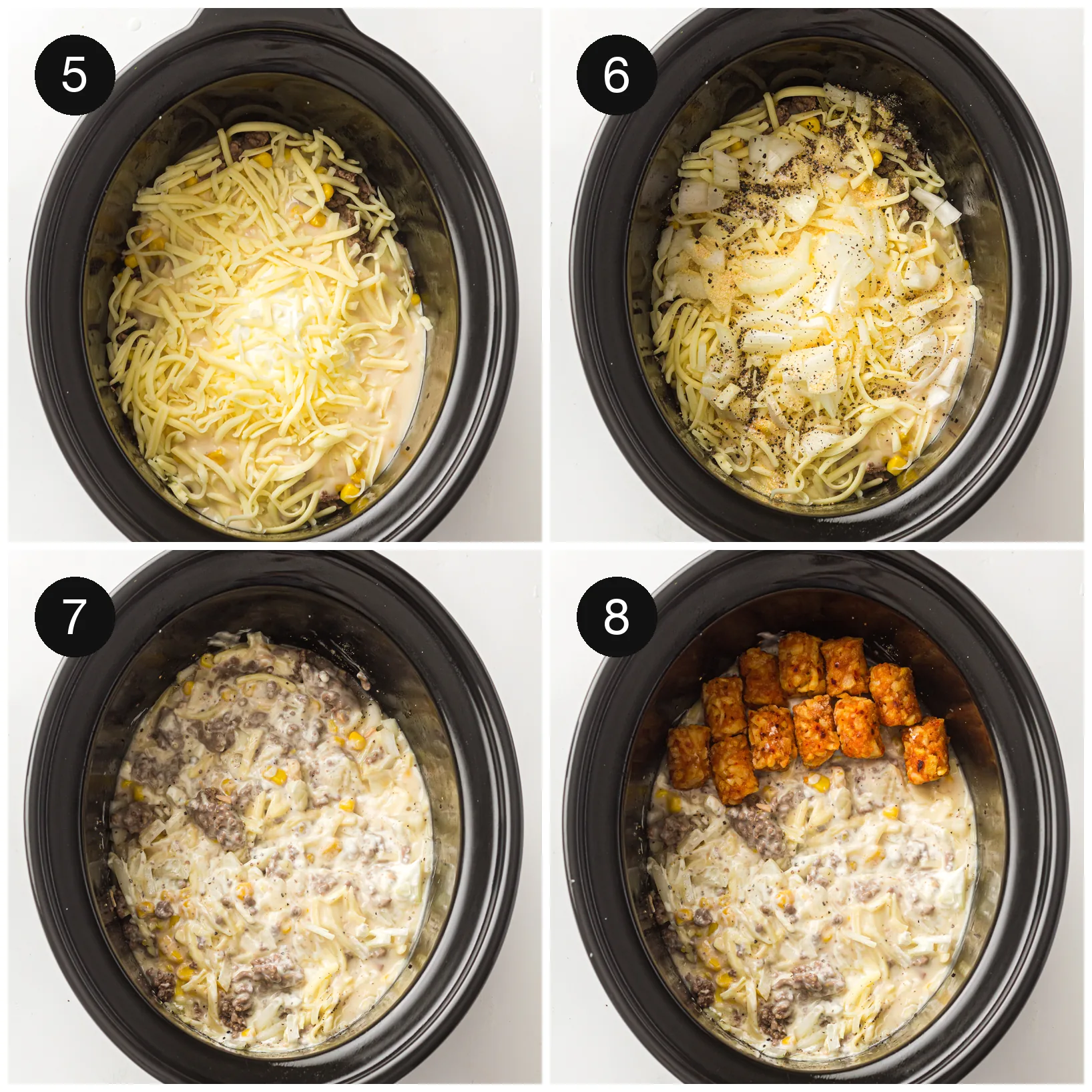 Grated cheese stirred through, then frozen nuggets laid over the top