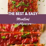 Easy meatloaf recipe pin for Pinterest