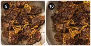 Everything warmed back together in the pan just before serving