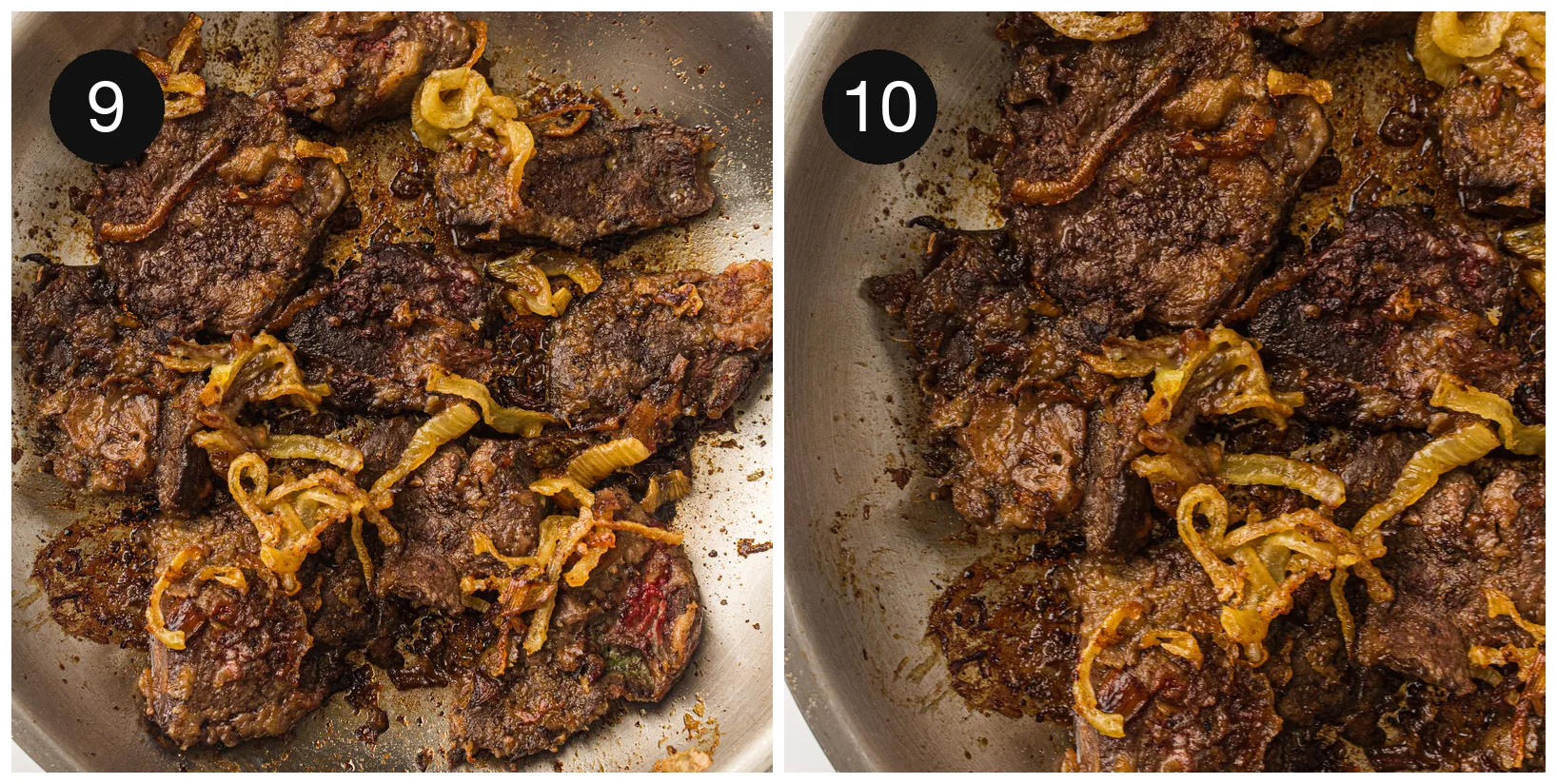 Everything warmed back together in the pan just before serving