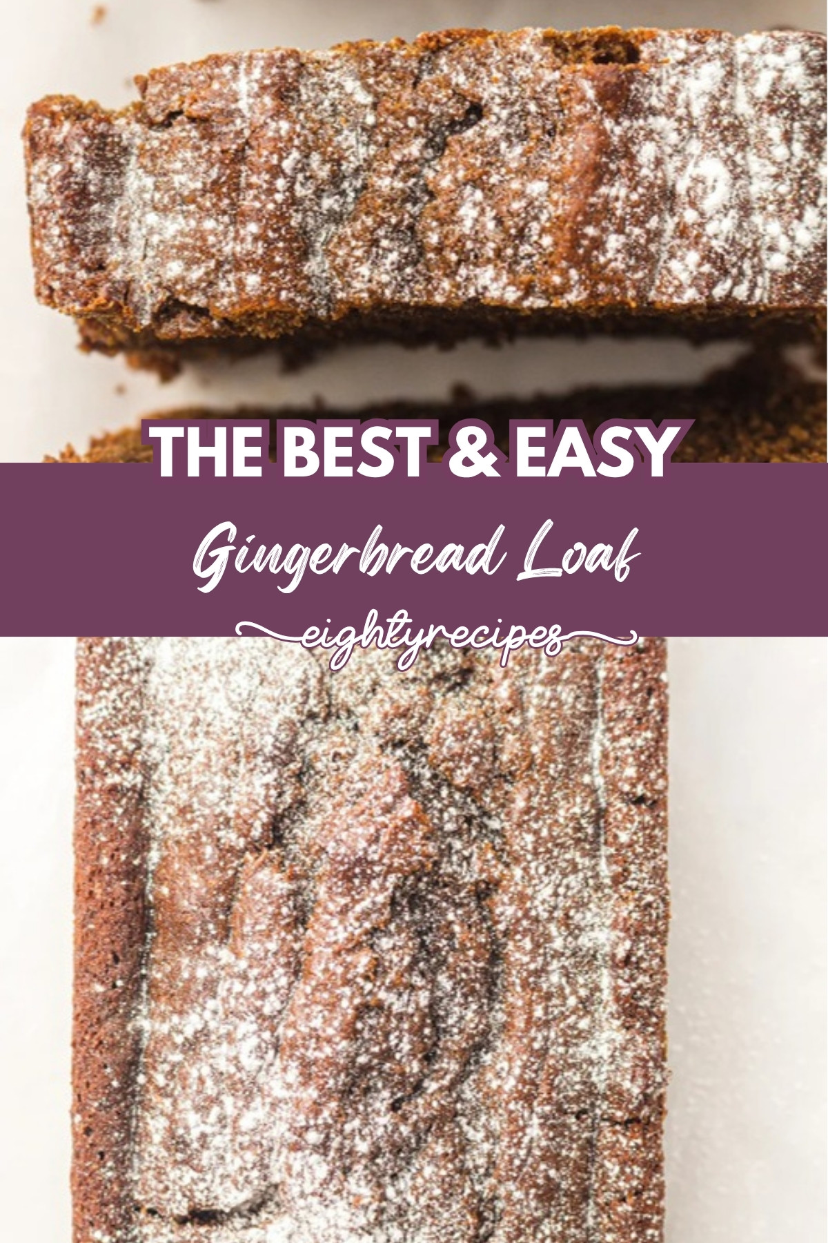 Gingerbread loaf recipe pin for Pinterest