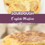 Sourdough english muffins recipe pin for Pinterest