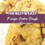 Freezer cookie dough balls recipe pin for Pinterest