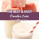 Smoothie cubes recipe pin for Pinterest